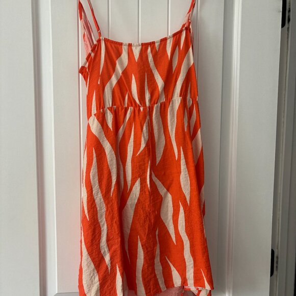 H&M Orange Zebra Print Wrap Mini Dress - Picture 2 of 3